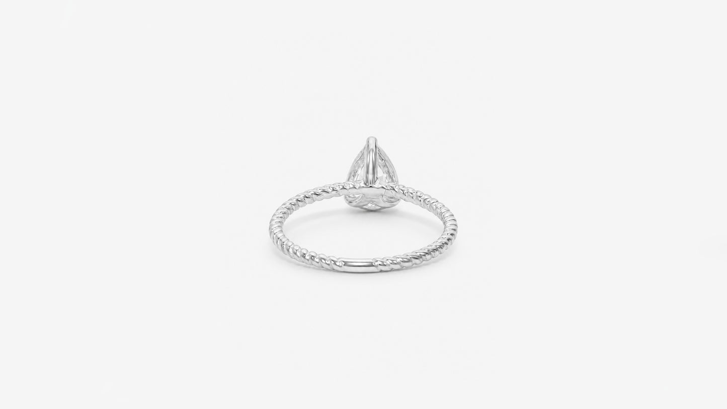 Tensor | Ring aus Silber 925 mit weisser Topas Tropfen Schliff (0,95 ct) - Bild 3 von Lulu Amani