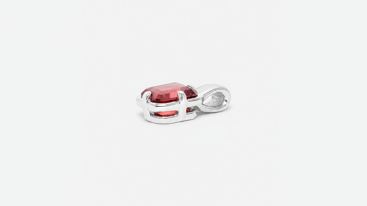 Anhänger | Anhänger aus Silber 925 mit Malaya Granat oktagon Schliff aus Tansania (2,44 ct) - Bild 3 von Lulu Amani