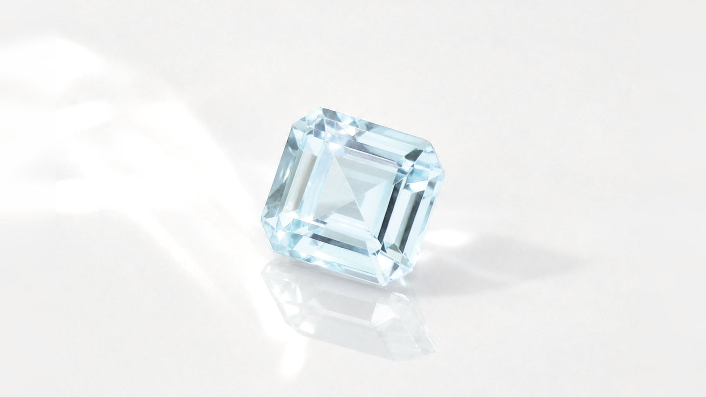 Signet Ring Aquamarine | Ring aus Silber 925 mit Aquamarin oktagon Schliff aus unbekannt (1,8 ct) - Bild 3 von Lulu Amani
