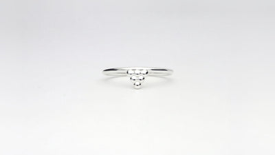 Dot triangle boho Silver Ring
