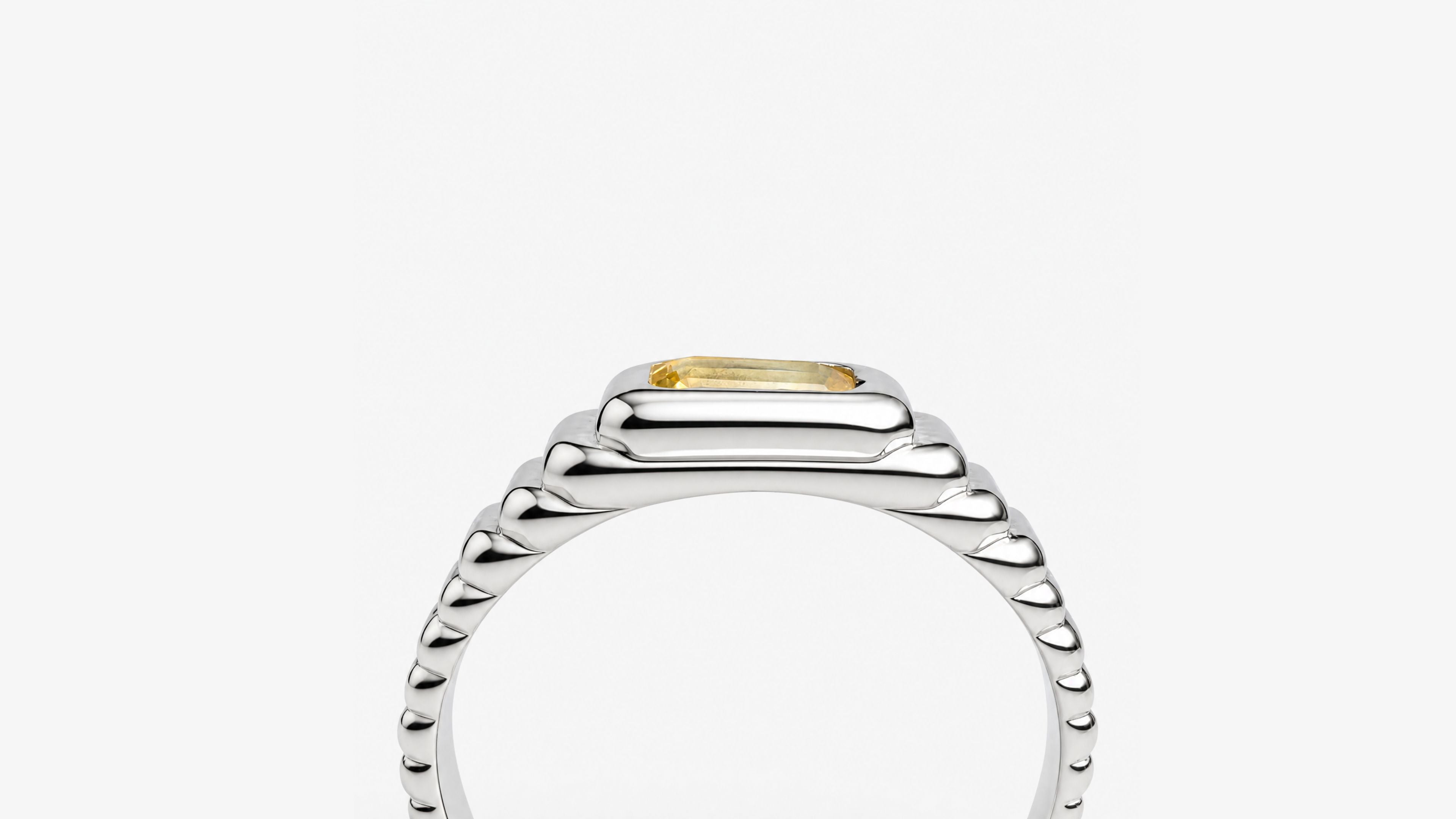 Ascend | Ring aus Sterling silver mit Saphir oktagon Schliff aus Madagaskar (0,32 ct) - Bild 2 von Lulu Amani