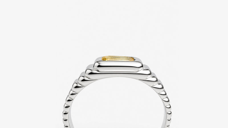 Ascend | Ring aus Sterling silver mit Saphir oktagon Schliff aus Madagaskar (0,32 ct) von Lulu Amani