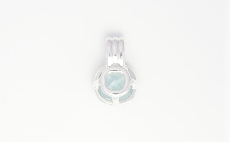 Anhänger | Anhänger aus Silber 925 mit Aquamarin Kissen Schliff aus Tansania (4,17 ct) von Lulu Amani