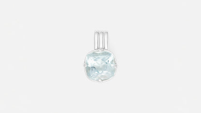 Anhänger | Anhänger aus Silber 925 mit Aquamarin Kissen Schliff aus Tansania (4,17 ct) - Bild 1 von Lulu Amani