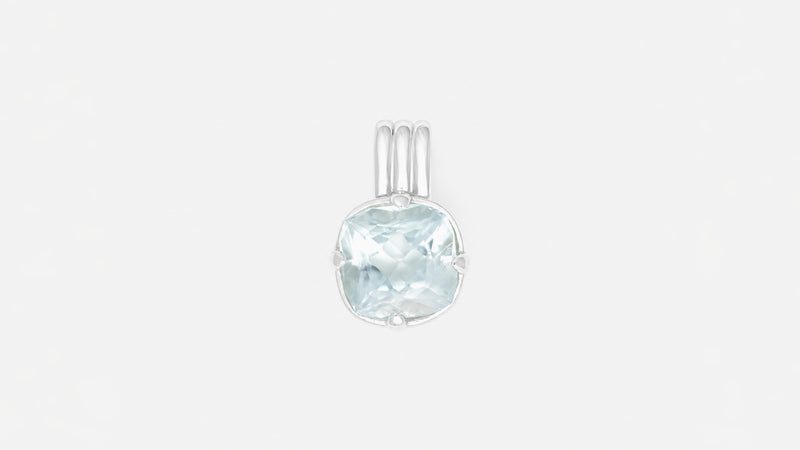 Solitaire Anhänger mit Aquamarin