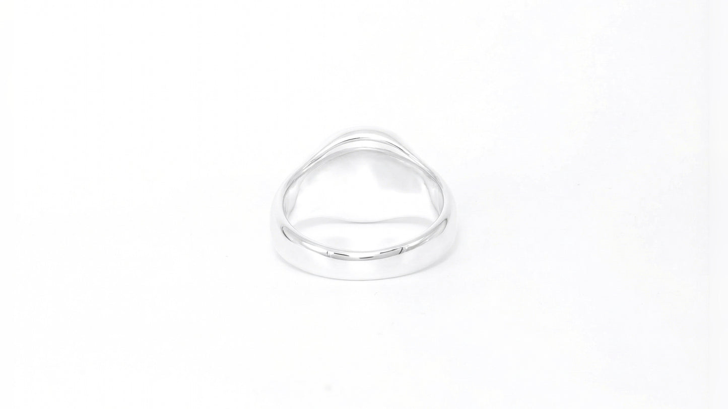 Qubic Signet Ring round made of Silver 925 - Image 3 of Lulu Amani