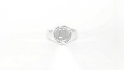 Qubic Signet Ring round made of Silver 925 - Image 1 of Lulu Amani