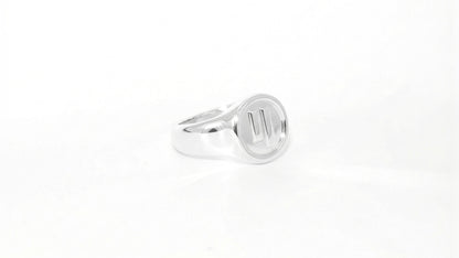 Qubic Signet Ring round made of Silver 925 - Image 2 of Lulu Amani