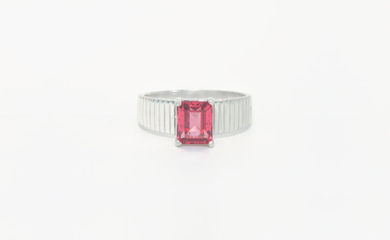 Ripple Ring medium mit Malaya Granat