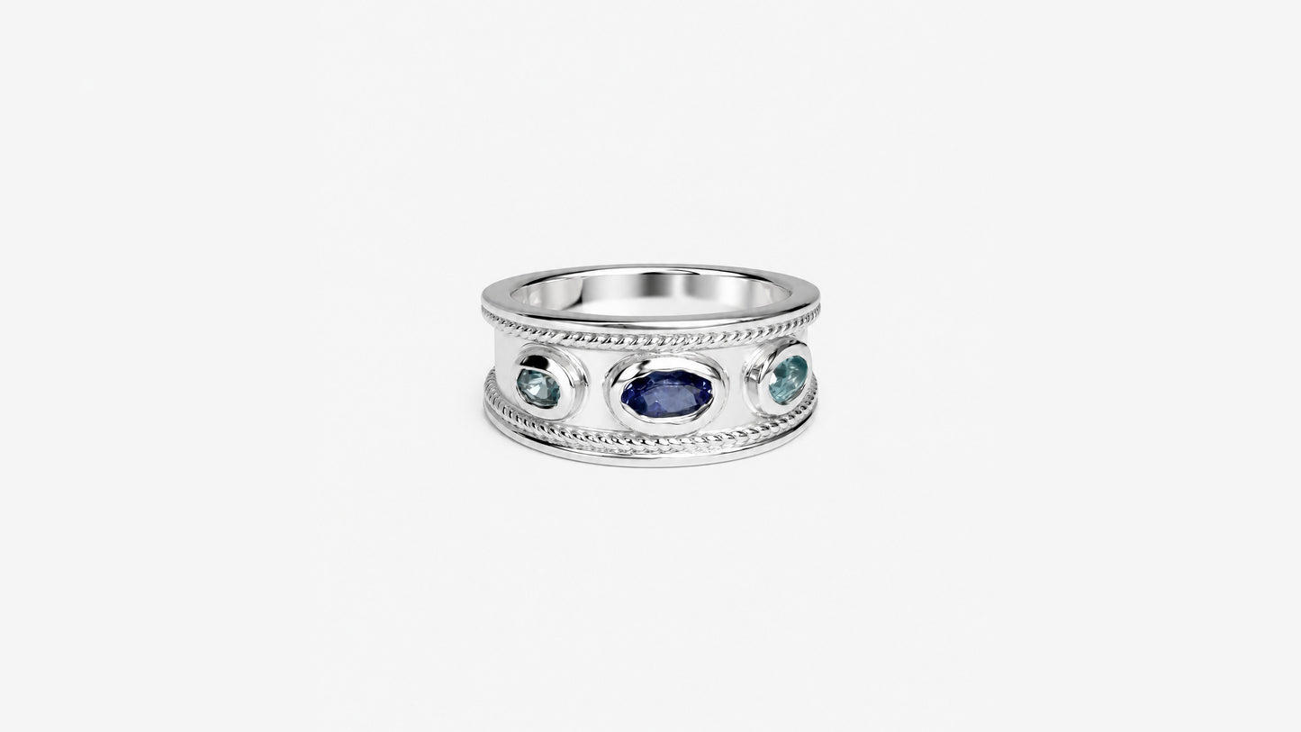 Tensor | Ring aus Silber 925 mit Tansanit oval Schliff aus Tansania (0,37 ct) - Bild 1 von Lulu Amani
