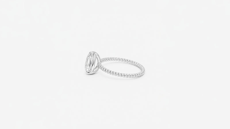 Tensor | Ring aus Silber 925 mit weisser Topas Tropfen Schliff (0,95 ct) von Lulu Amani
