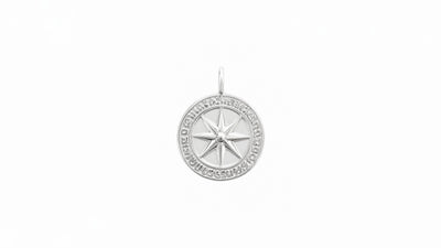 Ancient coin pendant Compass