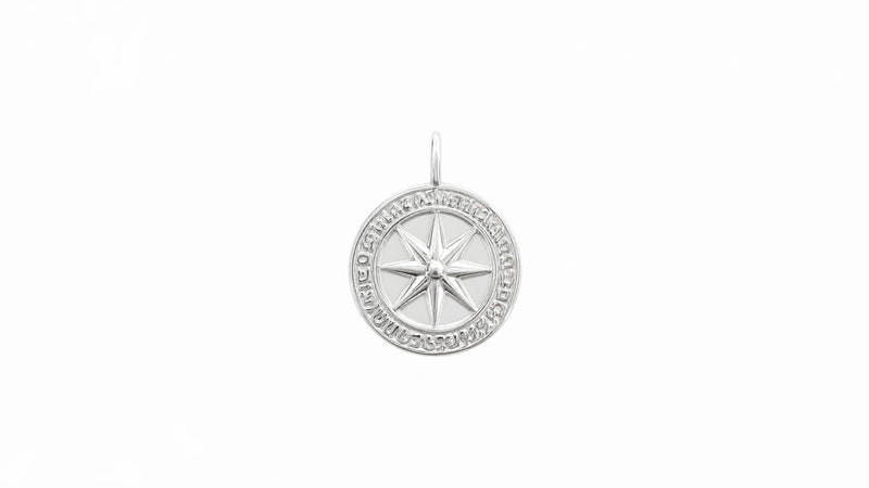 Ancient coin pendant Compass