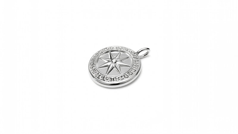 Ancient coin pendant Compass aus Silber 925 von Lulu Amani