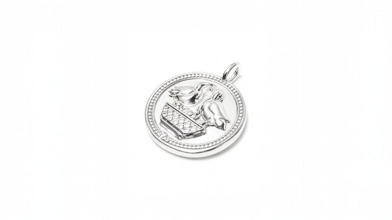 Ancient coin pendant birds | Anhänger aus Silber 925 von Lulu Amani