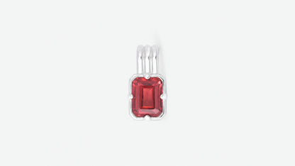Anhänger | Anhänger aus Silber 925 mit Malaya Granat oktagon Schliff aus Tansania (2,44 ct) - Bild 1 von Lulu Amani