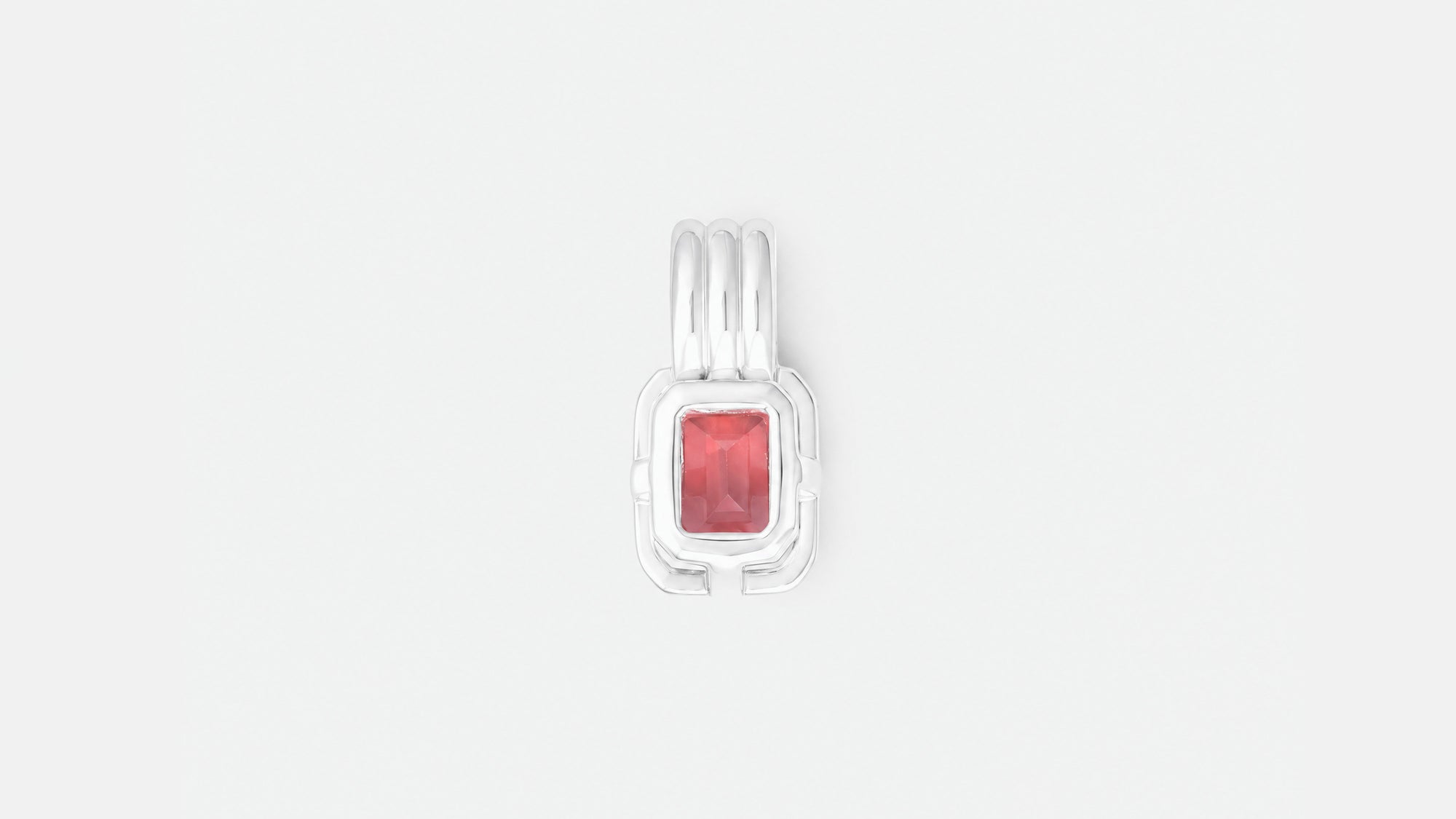 Anhänger | Anhänger aus Silber 925 mit Malaya Granat oktagon Schliff aus Tansania (2,44 ct) - Lifestyle von Lulu Amani