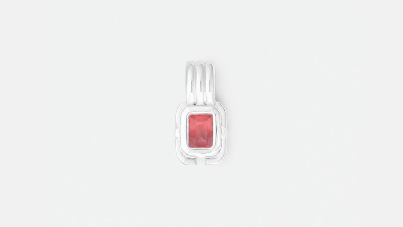 Anhänger | Anhänger aus Silber 925 mit Malaya Granat oktagon Schliff aus Tansania (2,44 ct) von Lulu Amani