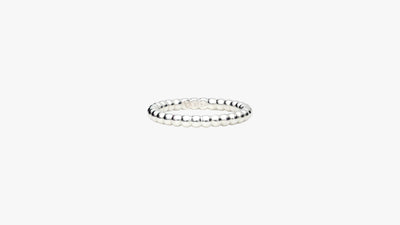 Dot band Silver Ring