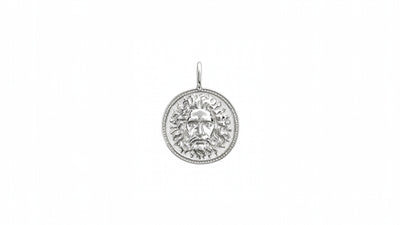 Ancient coin pendant Zeus