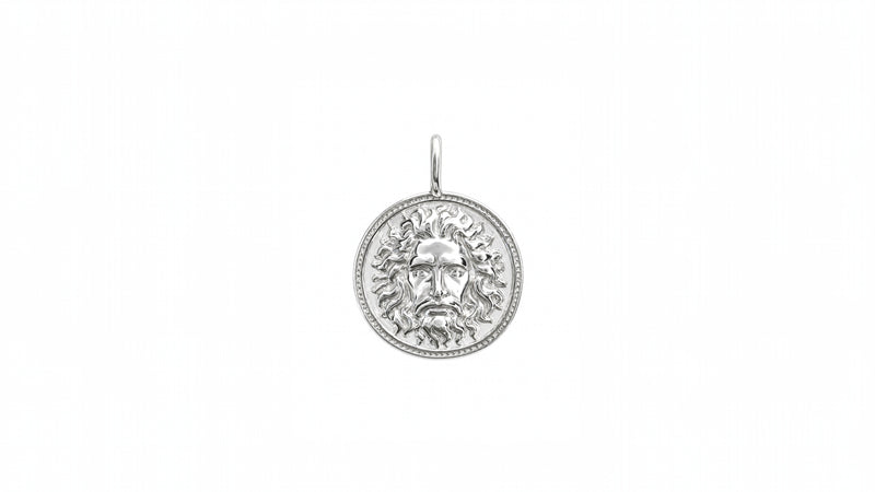 Ancient coin pendant Zeus